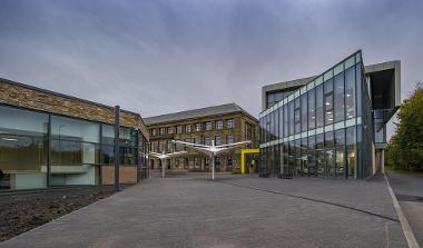 Marr college view of revamped front entrance