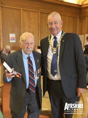 Provost Campbell and Harry Richardson DFC
