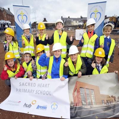 Sod cutting of new Sacred heart primary school pupils 400 x 400 Sod cutting of new Sacred heart primary school pupils 400 x 400