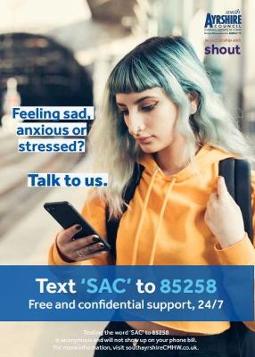 SHOUT - mental health text service 